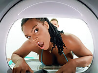 Black is perplexed of lazy roomy's phat jizz-shotgun