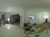 Lesbian Teen Party Virtual Reality 360 2D